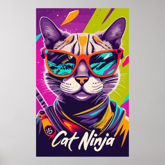 Poster de chat Ninja (Devant)