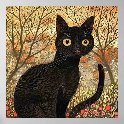 Poster de chat noir (Devant)