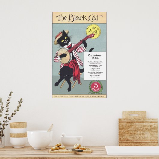 Poster de chat noir (Cuisine)