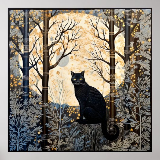 Poster de chat noir (Devant)