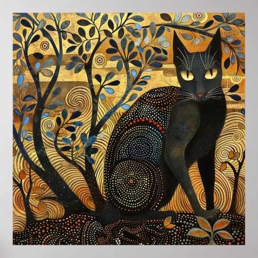 Poster de chat noir (Devant)