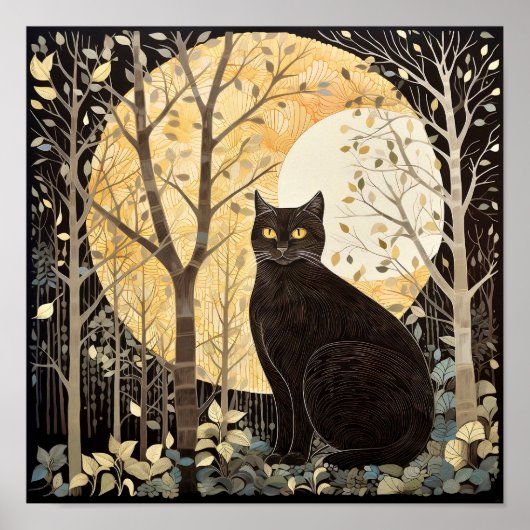 Poster de chat noir (Devant)