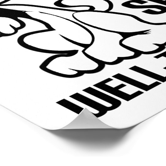 Poster de chat pas gâté drôle (Coin)