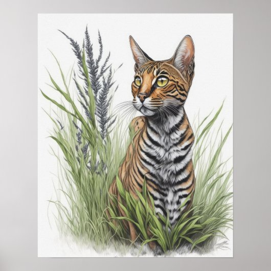 Poster de chat pour animaux de compagnie du Bengal (Devant)