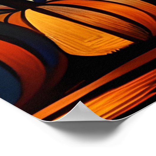 Poster de chat pour Halloween Cubism (Coin)