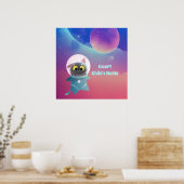 Poster de chat spatial personnalisé (Cuisine)