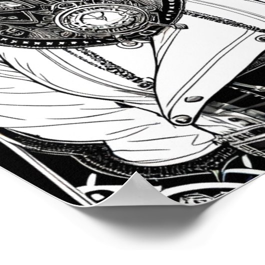 Poster de chat Steampunk (Coin)