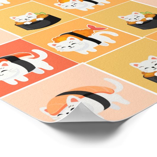 poster de chat sushi (Coin)