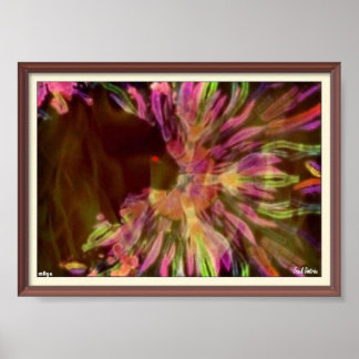 Poster de chat Trippy noir