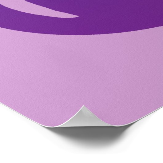 Poster de chat violet (Coin)