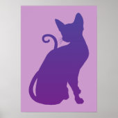 Poster de chat violet (Devant)
