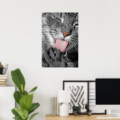 Poster de chat Washday Imprimer (Bureau à domicile)