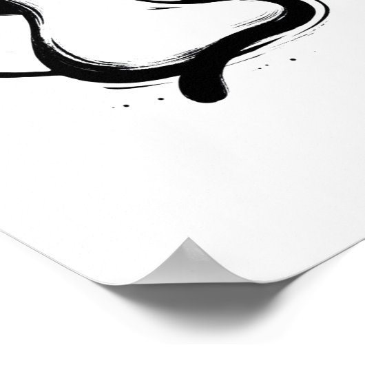 Poster de chat Zen Moonlit (Coin)