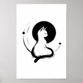 Poster de chat Zen Moonlit (Devant)