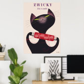 Poster de chat Zwicky par Donald Brun (Bureau à domicile)