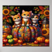 Poster de chats d'automne (Devant)
