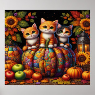 Poster de chats d'automne