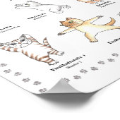 Poster de chats de yogi joyeux dessiné à la main (Coin)