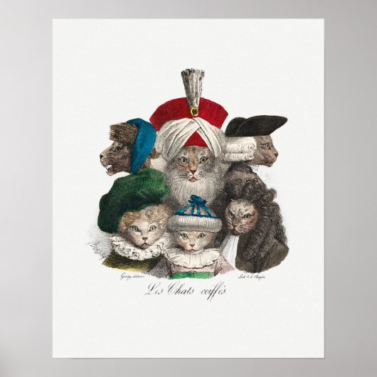 Poster de chats vintages (Devant)