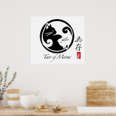 Poster de chats Yin Yang (Cuisine)