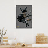 Poster de Chaussons Boo Kitty Eats (Cuisine)