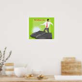 Poster de chaussure lancez vos chaussures (Cuisine)