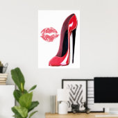 Poster de chaussures et de baiser Red Stiletto (Bureau à domicile)
