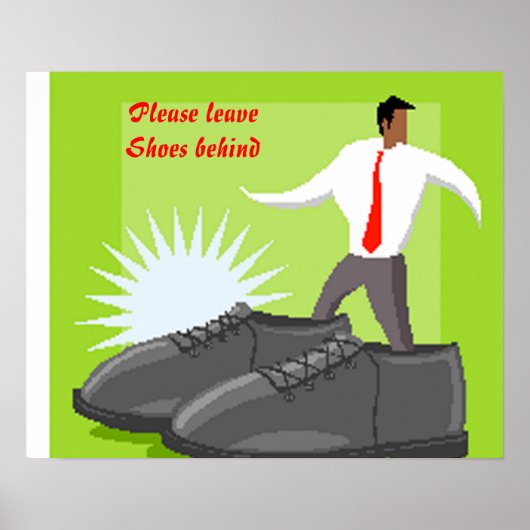 Poster de chaussures - s'il vous plaît vos chaussu (Devant)