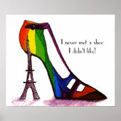 Poster de chaussures Tour Eiffel (Devant)