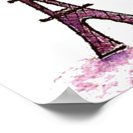 Poster de chaussures Tour Eiffel (Coin)