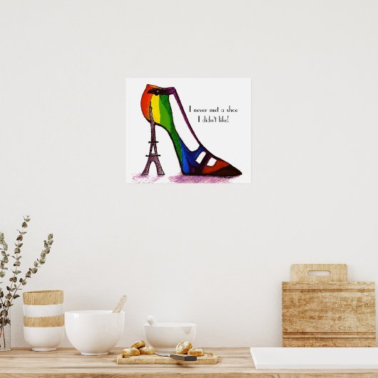 Poster de chaussures Tour Eiffel (Cuisine)