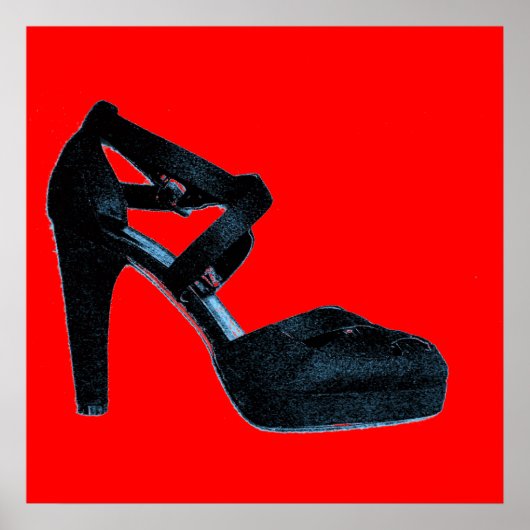 Poster de chaussures vintage Pop Art High Heel (Devant)