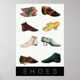 Poster de chaussures vintages