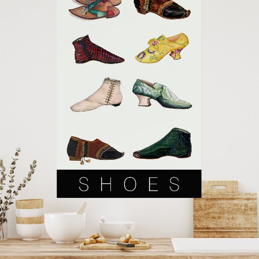 Poster de chaussures vintages (Cuisine)