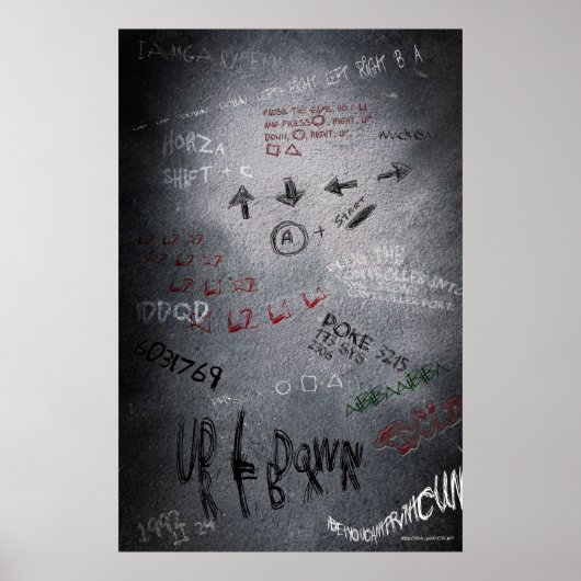 Poster de Cheats de Jeu Vidéo - Jeu de Joueur Code (Devant)