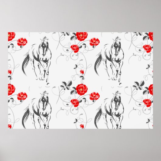 Poster de cheval baroque (Devant)