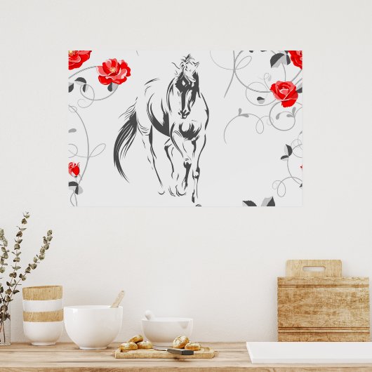 Poster de cheval baroque (Cuisine)