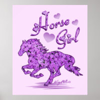 Poster de Cheval de Petite Fille