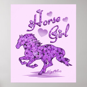 Poster de Cheval de Petite Fille