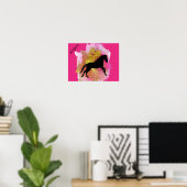 POSTER DE CHEVAL ÉCLAIRÉ AVEC NOM PERSONNALISÉ. (Bureau à domicile)