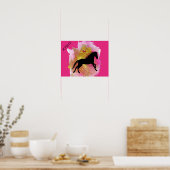 POSTER DE CHEVAL ÉCLAIRÉ AVEC NOM PERSONNALISÉ. (Cuisine)