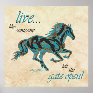 Poster de cheval Turquoise