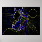 Poster de Chevaux Blacklight Imprimer - Posters de (Devant)