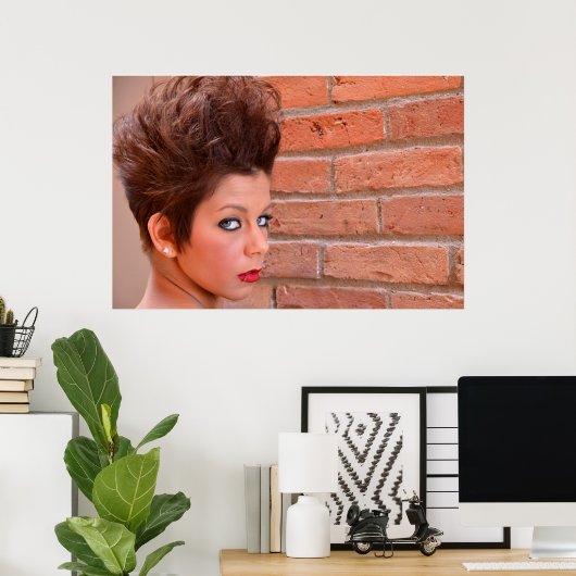 Poster de cheveux courts (Bureau à domicile)