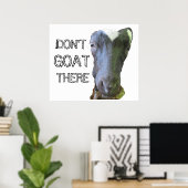 Poster de chèvre "N'Y ALLEZ PAS" (Bureau à domicile)