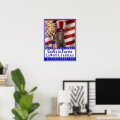 POSTER DE CHÈVRE PATRIOTIQUE GOMETZ PERSONNALISÉ (Bureau à domicile)