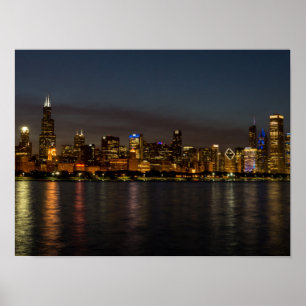 Poster de Chicago Night Cityscape