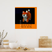 Poster de Chien Art numérique Shiba Puppy 3D Année (Cuisine)