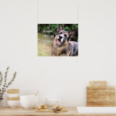 Poster de chien berger allemand amusant Imprimer (Cuisine)
