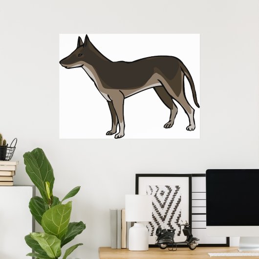 Poster de chien Brown (Bureau à domicile)